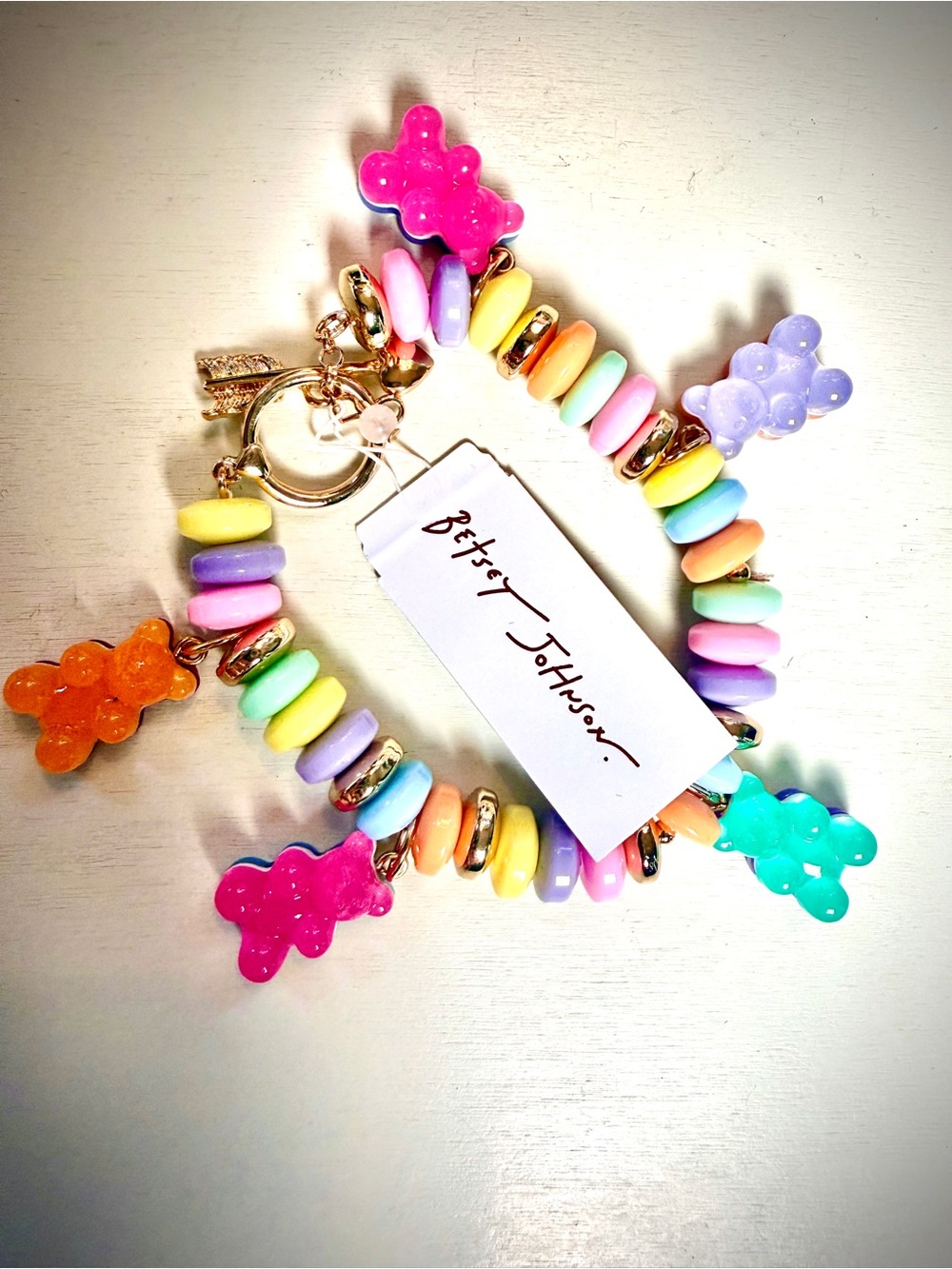 Betsey Johnson Women’s Pastel Multi-Gummy Bear Charm Bracelet - Multicolor
